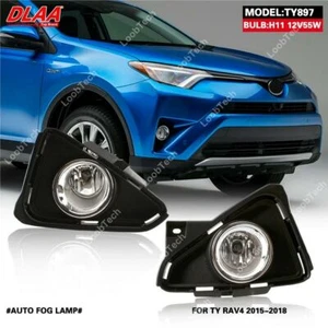 Halogen Fog Light Bumper Frame Cover Daytime Running Light For Toyota RAV4 15-18 - Picture 1 of 9