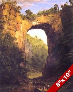 THE NATURAL BRIDGE ROCKBRIDGE COUNTY VIRGINIA PAINTING ART REAL CANVAS PRINT - Picture 1 of 5