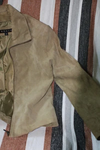 Revue 100% Genuine Suede Leather Jacket size 4 - Picture 1 of 12