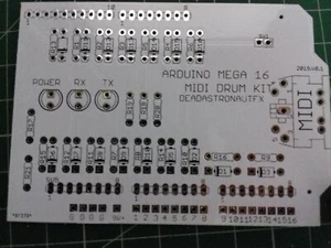 MEGA 16 MIDI DRUM TRIGGER KIT DIY PCB ARDUINO SHIELD (Deadastronautfx) - Picture 1 of 5