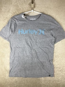 Hurley Casual T-Shirts Top Size M Mens Grey Logo Short Sleeve - Picture 1 of 10