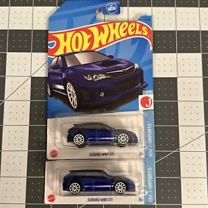 2023 Hot Wheels Subaru, WRX STI blue lot of 2 - Picture 1 of 2