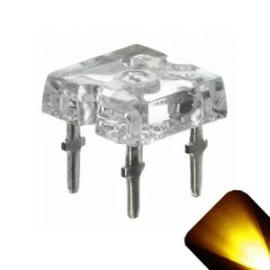 10 x Flat Piranha Yellow Gold LED Light Super Bright LEDs Ultra 3mm 5mm Tail RC - Picture 1 of 3