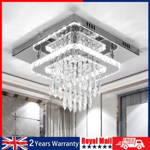 30CM Modern LED Crystal Ceiling Light Square Minimalist Lamp Living Room Bedroom - Picture 1 of 14