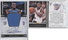 2011-12 Panini Limited Jumbo Materials Signatures /99 Serge Ibaka #20 Auto