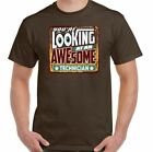Technician T-Shirt Laboratory Assistant You're Looking At An Awesome Mens Funny