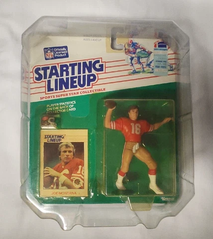1988 Joe Montana Starting Lineup SLU SF 49ers Figure/ Card New Sealed W/Case Cover