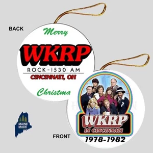 WKRP Christmas Ornament - Vintage Gift 1970s TV Retro Cincinnati Hessman Fever - Picture 1 of 1
