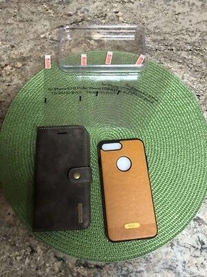 Apple iPhone 8 /7  PLUS  SLIM Luxury Leather &1 WALLET STYLE CASE  WITH 4 SCREEN - Image 1 of 4