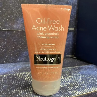 Neutrogena Oil-Free Acne Wash Foaming Scrub Pink 4.2 Fl Oz - Exp: Read Descrip - Image 1 of 3