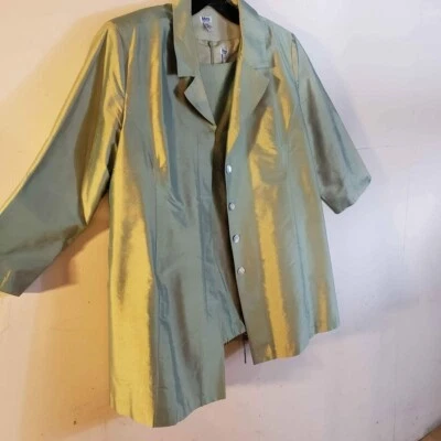 Beautiful Maternity Raw Silk 3pc Outfit with Beaded Accents, Mimi Maternity - Image 1 of 4