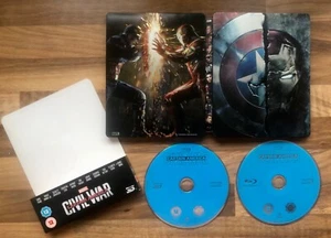 CAPTAIN AMERICA 3 - CIVIL WAR - MARVEL LIMITED EDITION STEELBOOK & J CARD - RARE - Picture 1 of 9