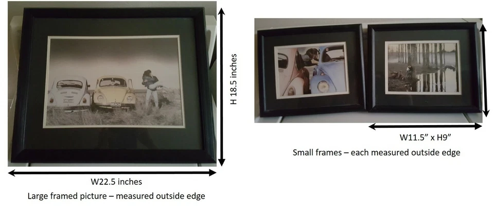 Volkswagen insecto con pareja - marco de fotos - negro Foto 1 de 1