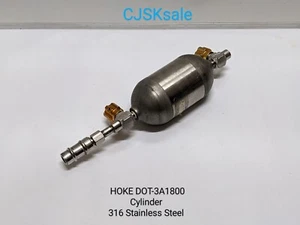 HOKE DOT-3A1800 Cylinder 316 Stainless Steel (USED). - Picture 1 of 14