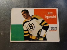 1960-61 Topps Jerry Toppazzini Card# 28 - Boston Bruins standout