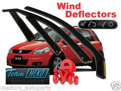 For FIAT SEDICI 2005 - 2014 SUZUKI SX4 5D 2006 - 2014 Wind deflectors HEKO 28632 - Image 1 of 4