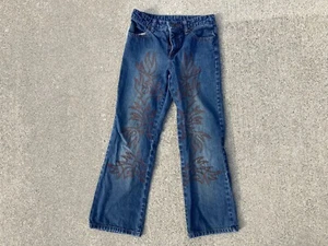 Mary Kate and Ashley Vintage Y2K embroidered jeans button front youth size 7 - Picture 1 of 7