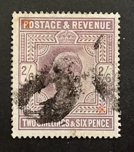 GB KEDVII 1902-13 2/6 púrpura. SG260. Buen ejemplo usado y de sonido - Imagen 1 de 2