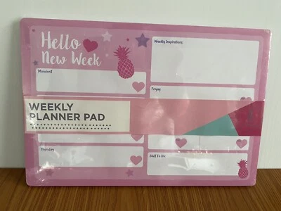 Debenhams Pink Pineapple Weekly Planner Pad 34x23cm Tear Off Organiser NEW GIFT - Image 1 of 4
