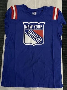 Nueva camiseta mediana para mujer New York Rangers. Gorro de hockey azul NHL NUEVO CON ETIQUETAS regalo - Imagen 1 de 5