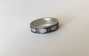 FREIDA ROTHMAN Signature Matte Sterling Silver Stackable CZ Band Women's Ring *6 - Picture 1 of 9
