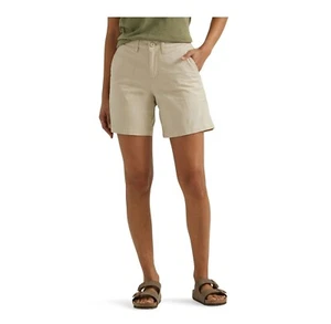 Nuevo con etiquetas Pantalón Corto Lee Para Mujer Beige Tiro Medio Utilitario Talla 18M - Cintura 36" - Imagen 1 de 6