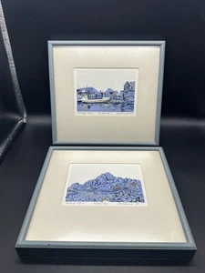 Pair Of OLA STRAND SERIGRAPHIE 1988 Kabelvig and Ballstad - Picture 1 of 8