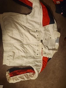 Vintage IXSPA Damen Zip Weiß Windbreaker Trainingsjacke Größe Xl Retro 80er 90er - Bild 1 von 9