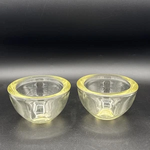 Two Vintage art glass bowl 4.75 inch wide 2.75 inch tall 1/2 inch thick glass - Picture 1 of 17