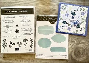 Stampin Up Stempelset *Zauberhafte Grüsse* + Stanzformen *Sweet Labels* ModaSrap - Bild 1 von 5