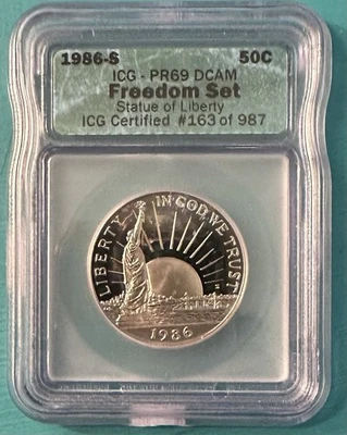 1986 Statue Of Liberty Commemorative Half Dollar ICG PR69 DCAM - Image 1 of 2