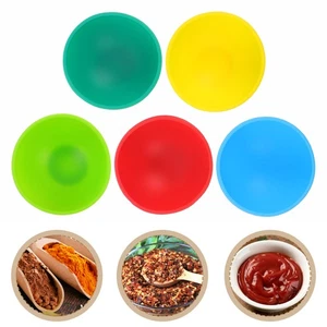 1 Set 5Pcs Food Bowls Practical Sauce Dipping Bowls (Assorted Color) - Picture 1 of 12
