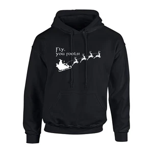 Fly You Fools Zauberer Santa Schlitten Rentier Weihnachten Herren & Damen Hoodie - Bild 1 von 9