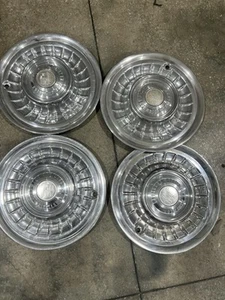 1959 Cadillac Hub Caps 15" Set of 4 Caddy Wheel Covers Hubcaps 59 - Picture 1 of 4