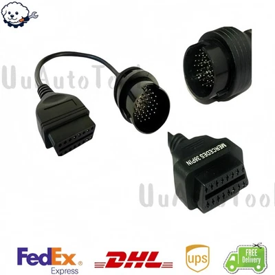 38Pin OBD1 16Pin OBD2 Diagnóstico Adaptador Enchufe Mercedes W124 W140 W202 W210 0B10 Foto 1 de 4