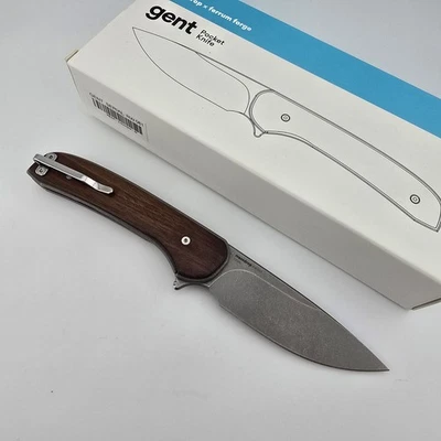 Faca dobrável Drop x Ferrum Forge Gent Select CPM S35VN titânio balanças de jacarandá - Imagem 1 de 4