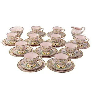 China Toscana, Juego de Té, Rosa Floral, 11 Lugares - Imagen 1 de 8