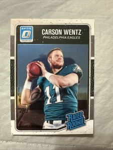 2016 Donruss Optic Rated Rookie Carson Wentz #156 RC Minnesota Vikings - Picture 1 of 2
