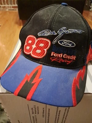 Vintage Dale Jarrett Ford Credit Racing Snapback Hat Cap  - Image 1 of 4