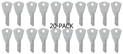 Universal Key Blank, Single-Sided, Flat/Wide-Head, Brass - Hillman (20-PACK) - Image 1 of 2