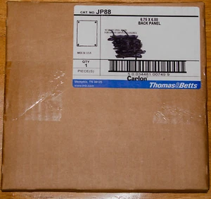 Panel posterior blanco de acero calibre 14 Carlon JP88 para gabinete seguro de circuito - Imagen 1 de 1