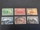 (6) 1898 U.S. Stamps #285-290 Trans-Mississippi Exposition Issues Used Hinged