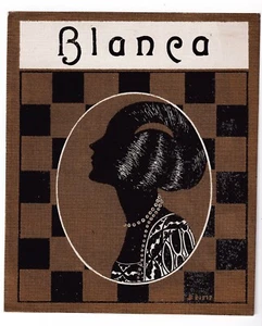 BLANCA, originales ETIKETT, Kleinplakat, Jugendstil, Österreich, Frankreich ? 1 - Bild 1 von 4