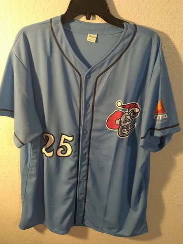 Corpus Christi Hooks Santa Claus #25 SGA Jersey Size XL RARE Cover