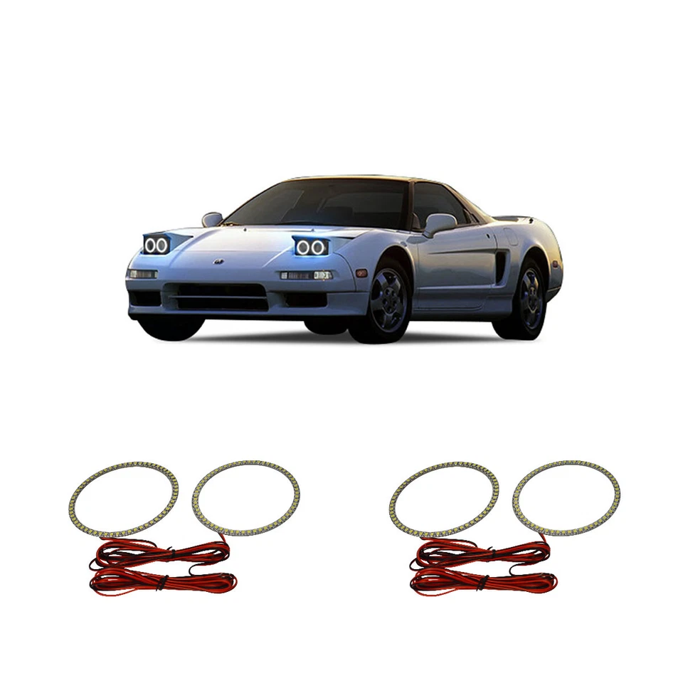 亮白色 LED 车头灯光环套件适用于讴歌 NSX 91-01 — 第 1/2 张图片