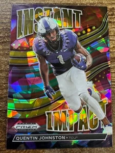 2023 Panini Prizm Draft Picks Quentin Johnston TCU Instant Impact Gold Ice II-11 - Picture 1 of 10