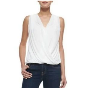 Amanda Uprichard Pleated Silk Wrap Tank Top - Picture 1 of 5