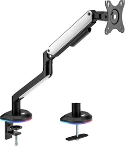 RGB Single Monitor Arm, Spring Assisted - Adjustable for 17-32” Monitors - Afbeelding 1 van 8