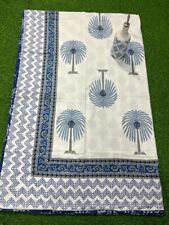 Indian Hand Print Pure Cotton Fabric Dohar Rajai Queen Size Dohar Quilt 3 Layer