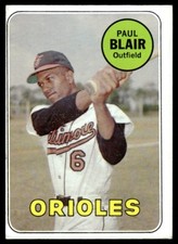 1969 Topps Paul Blair Baltimore Orioles #506
